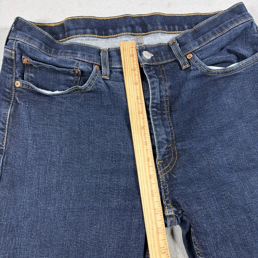 Levis 514 Jeans Mens 36x32 Blue Dark Wash Regular Straight Stretch Denim Pants